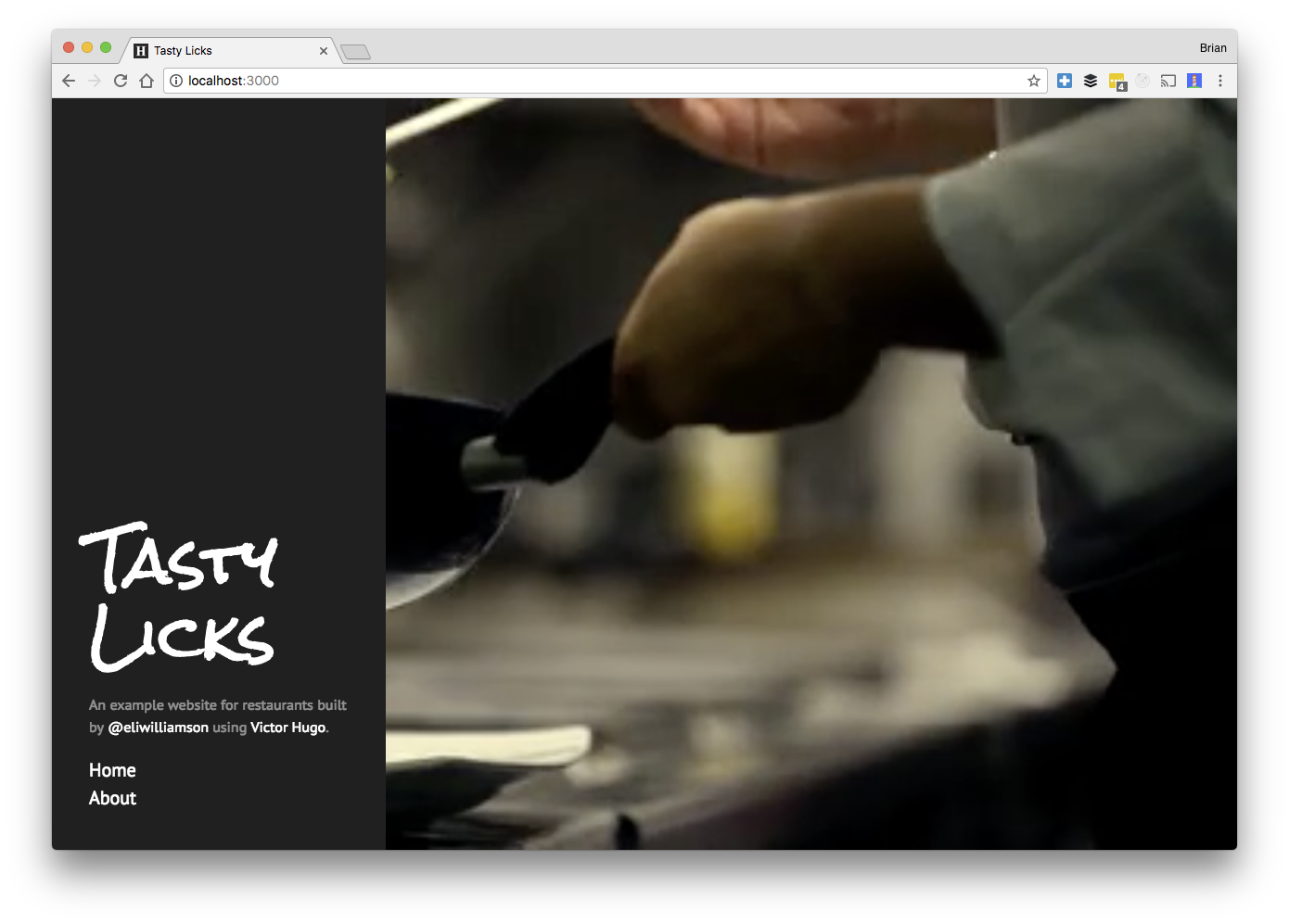 site with no menu